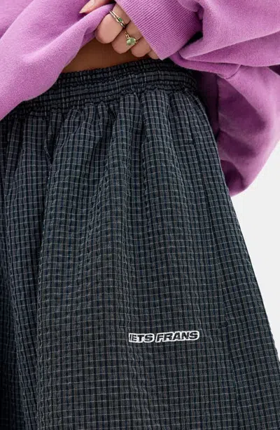 Iets Frans Sid Microcheck Sweatpants In Blue