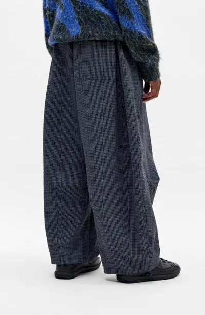 Iets Frans Sid Microcheck Sweatpants In Blue
