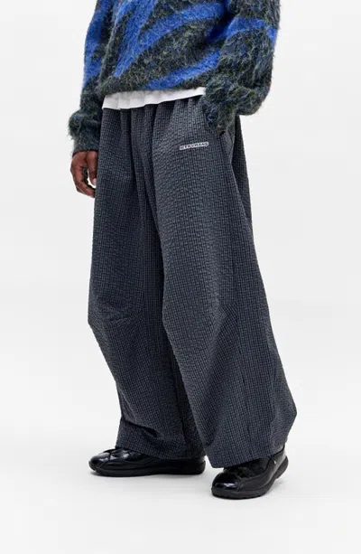Iets Frans Sid Microcheck Sweatpants In Blue