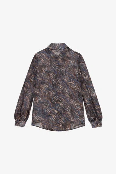 Roberto Cavalli Seidenhemd Mit Python-print In Gray