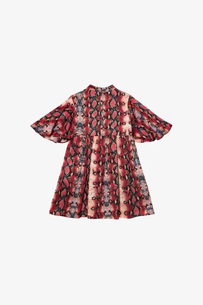 Roberto Cavalli Kleid Mit Python-print In Brown