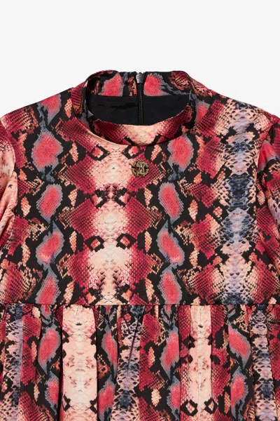 Roberto Cavalli Kleid Mit Python-print In Brown