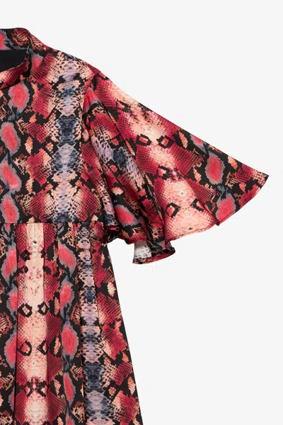 Roberto Cavalli Kleid Mit Python-print In Brown