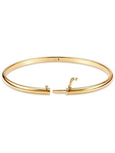Devata 3mm Classic Oval Bangle Bracelet In Gold