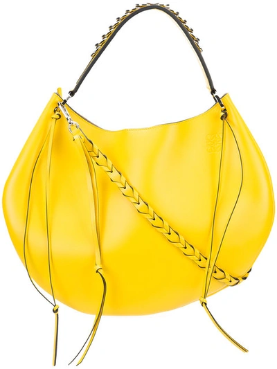Loewe Loops Detail Shoulder Bag In Yellow/orange