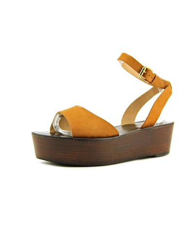 Pour La Victoire Ciara Women  Open Toe Leather  Platform Sandal' In Brown