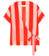 DIANE VON FURSTENBERG Striped cotton-blend top