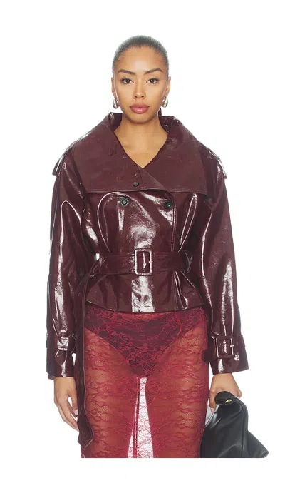 Nonchalant Label Cassidy Jacket In Ruby