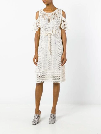 Shop See By Chloé Crocheted Cold Shoulder Dress