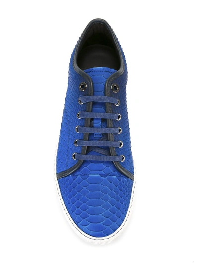 Shop Lanvin Bi-colour Low Top Sneakers