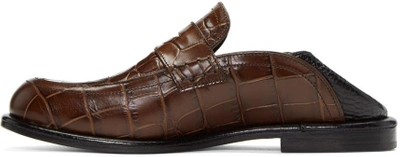 Shop Loewe Brown & Black Slip-on Loafers
