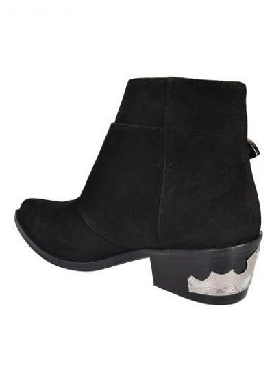 Shop Toga Pulla Double Buckle Ankle Boots In Nero