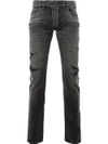 BALMAIN distressed skinny jeans,S7H9001T021D
