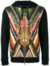 Balmain Geometric Printed Panel Hoodie