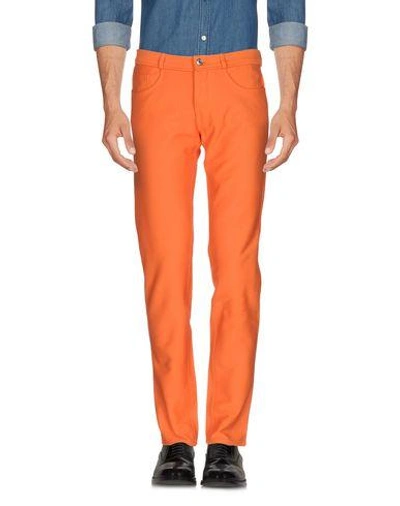 Shop Iceberg Man Pants Orange Size 30 Cotton