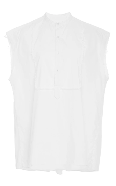 Nili Lotan Casual Elise Short Sleeve Shirt In White