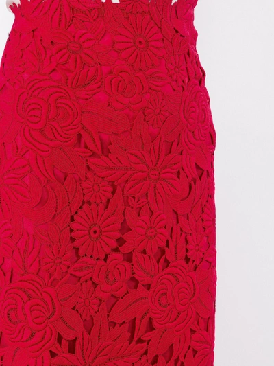 Shop Valentino Floral Lace Skirt