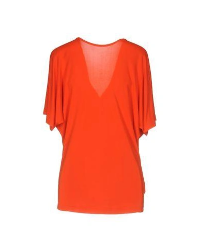Shop Iceberg Woman Top Rust Size 4 Viscose In Red