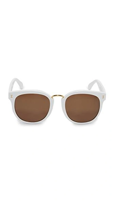 Shop Illesteva Sardinia Sunglasses In White/brown