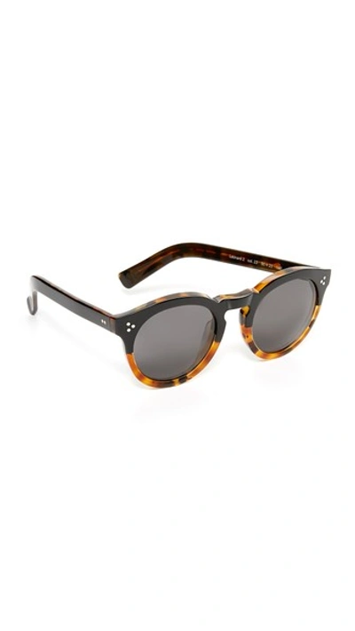 Illesteva Leonard Ii Sunglasses In Half Tortoise/grey