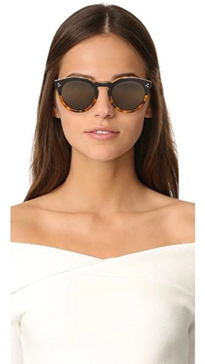 Shop Illesteva Leonard Ii Sunglasses In Half Tortoise/grey