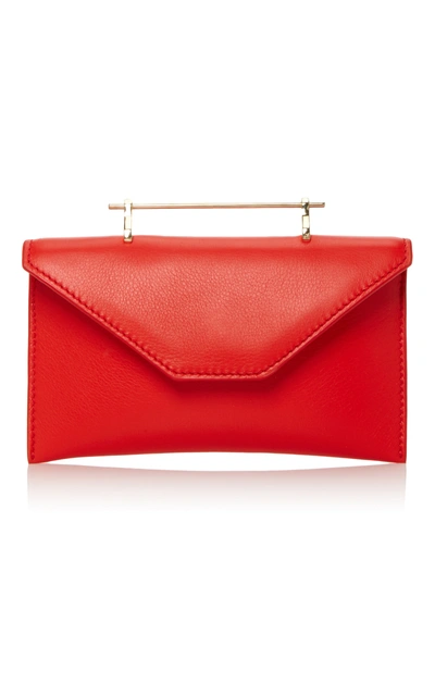M2malletier Annabelle Clutch Bag With Chain Strap In Red