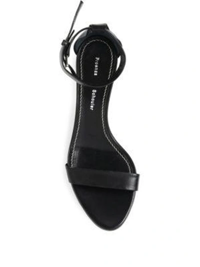 Shop Proenza Schouler Leather Ankle Strap Sandals In Black