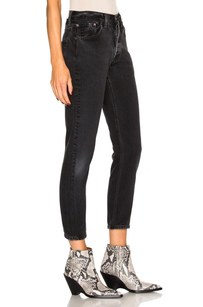 Shop Re/done Levi's High Rise Ankle Crop In Black