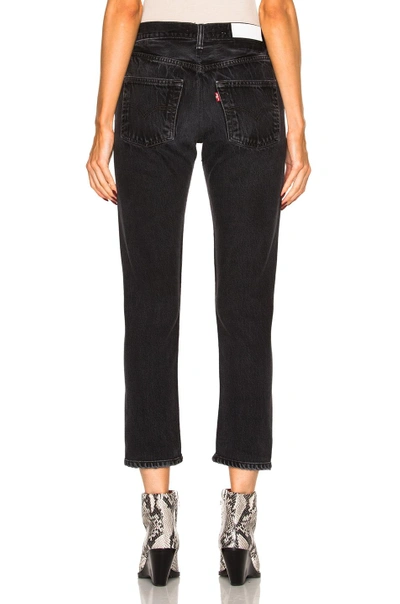 Shop Re/done Levi's High Rise Ankle Crop In Black
