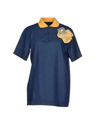 Shop Andrea Incontri Denim Shirt In Blue