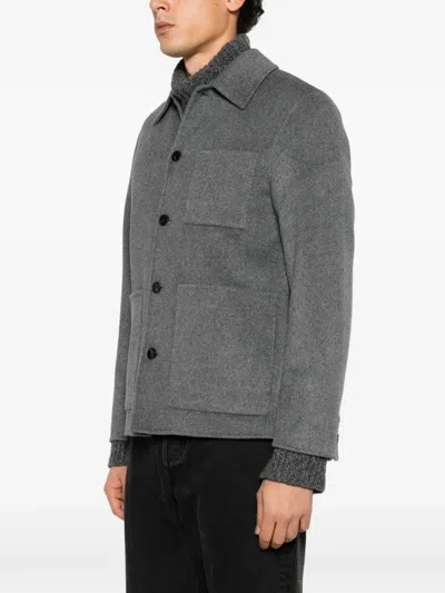 BUTTON-UP PATCH-POCKET JACKET