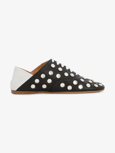 Shop Acne Studios Mika Stone Lace Up Loafers In Black