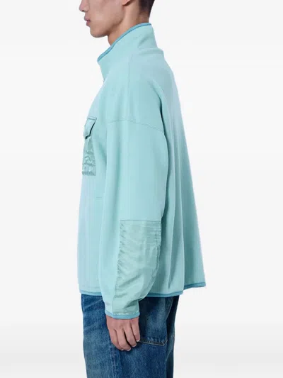 BUTTON-PLACKET CHEST-POCKET SWEATER