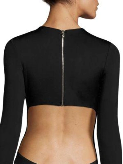 Shop Cushnie Et Ochs Gloss Jersey Bodysuit In Black