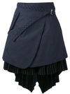 SACAI asymmetric wrap skirt,DRYCLEANONLY