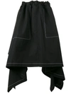 JW ANDERSON JW ANDERSON DRAPED ASYMMETRIC SKIRT - BLACK,SK01WS1713599912083133