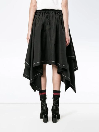 Shop Jw Anderson Draped Asymmetric Skirt - Black