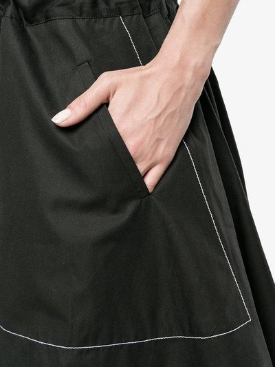 Shop Jw Anderson Draped Asymmetric Skirt - Black