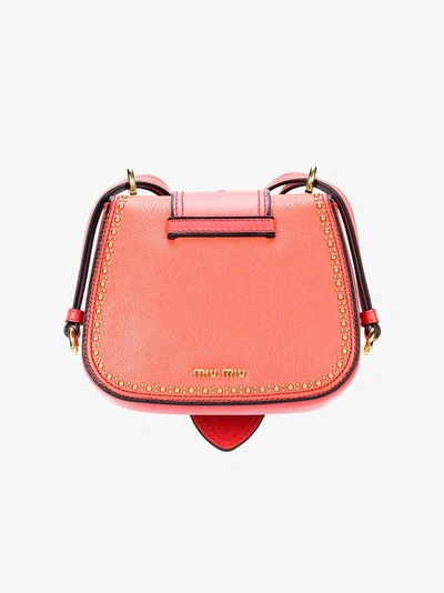 Shop Miu Miu Coral Dalia Crystal Small Shoulder Bag In Red