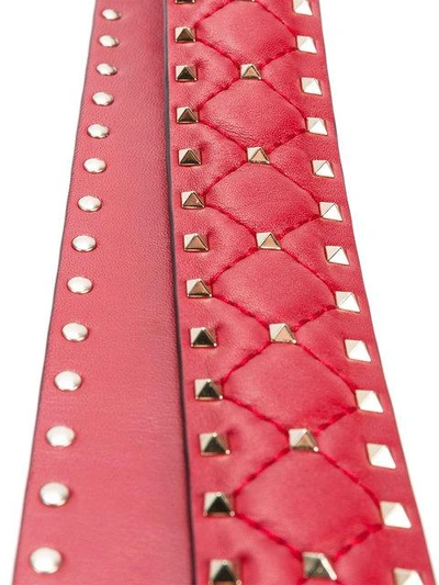 Shop Valentino Rockstud Spike Bag Strap In Red