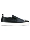 MCQ BY ALEXANDER MCQUEEN studded slip-on trainers,METAL100%