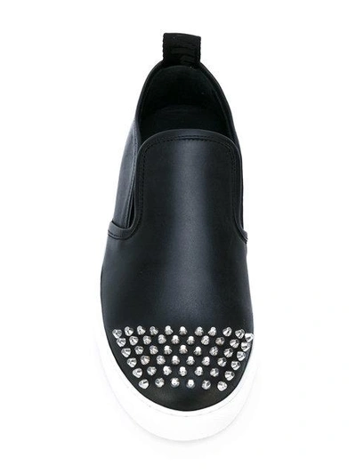 Shop Mcq By Alexander Mcqueen Studded Slip-on Trainers