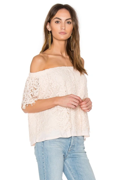 Generation Love Carly Off-the-shoulder Lace Top, Nude | ModeSens