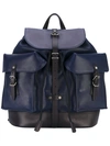 FERRAGAMO multi-pocket backpack,LEATHER100%