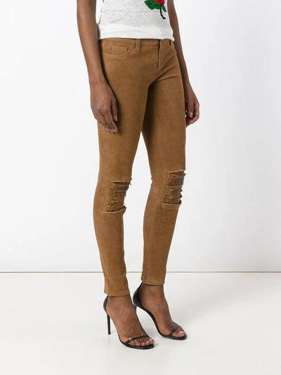 Shop Ash Daydream Skinny Trousers In Brown