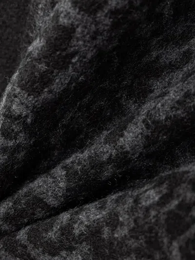 Dkny Leopard-pattern Scarf In Black