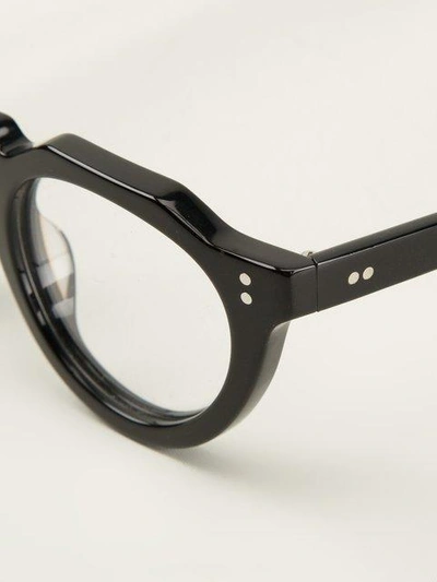 Lesca Round Glasses In Black