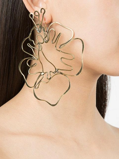 Shop Rosie Assoulin Floral Shape Earrings - Metallic