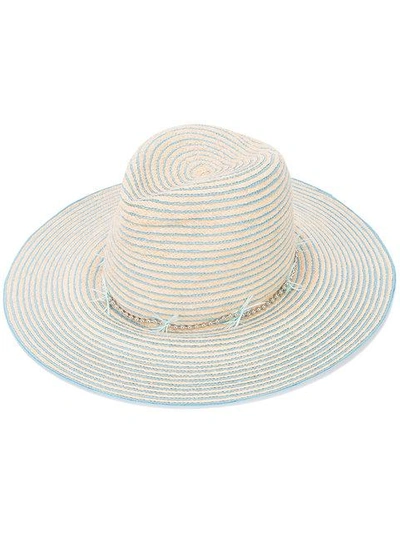 Shop Gigi Burris Millinery Striped Hat In Neutrals