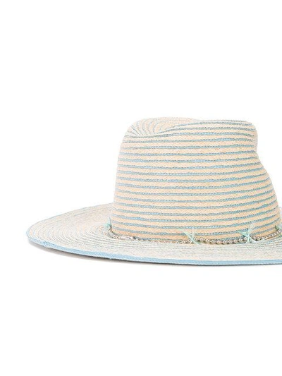 Shop Gigi Burris Millinery Striped Hat In Neutrals